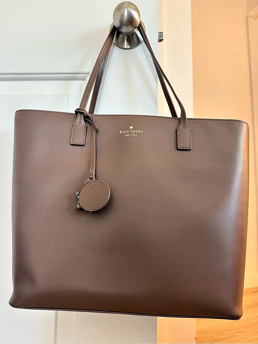 Kate Spade Tote Bag with Charm in Brown